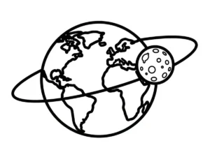 coloriage Système Solaire pour enfant de 8 ans