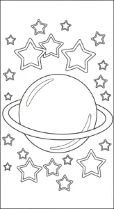 coloriage Système Solaire à imprimer pour enfant de 10 ans