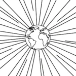 coloriage Système Solaire pour enfant de 4 ans