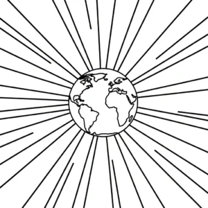 coloriage Système Solaire pour enfant de 4 ans