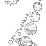 coloriage Système Solaire et apprentissage