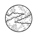 coloriage Système Solaire à imprimer pour enfant de 7 ans