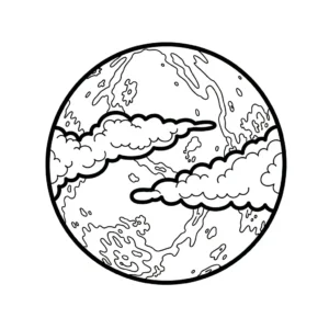 coloriage Système Solaire à imprimer pour enfant de 7 ans