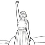 coloriage Taylor Swift pour enfants à télécharger