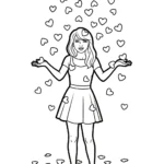 coloriage Taylor Swift pour enfant de 6 ans