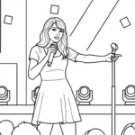 coloriage Taylor Swift gratuit
