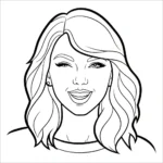 coloriage Taylor Swift pour enfants a imprimer gratuit