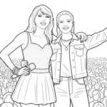 coloriage Taylor Swift à imprimer gratuitement pdf