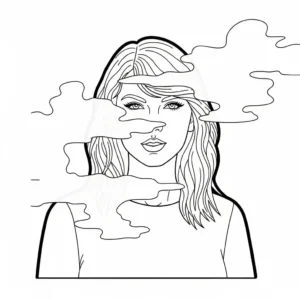 coloriage Taylor Swift a dessiner en ligne