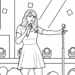 coloriage Taylor Swift de pour enfants