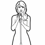 coloriage Taylor Swift a telecharger