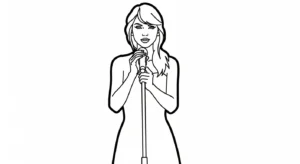 coloriage Taylor Swift a telecharger