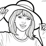 coloriage Taylor Swift pour bebe a imprimer