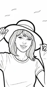 coloriage Taylor Swift pour bebe a imprimer