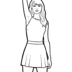 imprimer coloriage Taylor Swift pour enfant