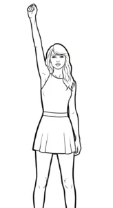 imprimer coloriage Taylor Swift pour enfant