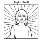 coloriage Taylor Swift pour enfants à imprimer