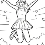 coloriage Taylor Swift pour enfant a imprimer gratuit