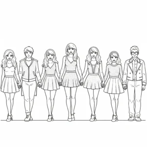 coloriage Taylor Swift et apprentissage