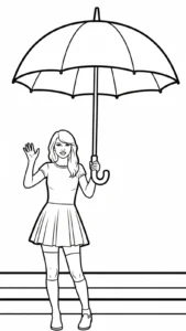 coloriage Taylor Swift à imprimer pour enfant de 10 ans