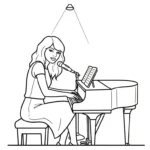 coloriage Taylor Swift pour enfant de 4 ans