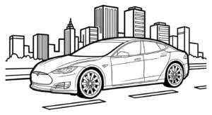 a imprimer coloriage Tesla gratuit