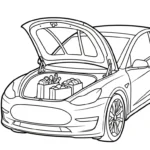 coloriage Tesla de pour enfants