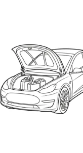 coloriage Tesla de pour enfants