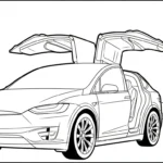 coloriage Tesla pour enfant à imprimer
