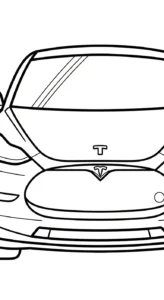 coloriage Tesla pour enfants a imprimer gratuit