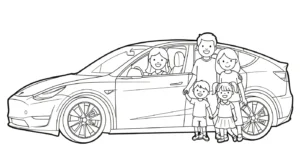 coloriage Tesla pour enfant de 6 ans