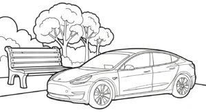 coloriage Tesla pour enfant de 6 ans