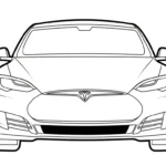 coloriage Tesla à imprimer gratuit