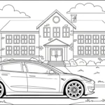 coloriage Tesla a imprimer