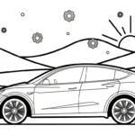 coloriage Tesla et dessin a imprimer