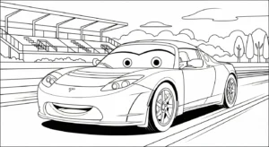 coloriage Tesla gratuit a imprimer