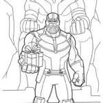 coloriage Thanos pour bebe a imprimer