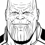 imprimer coloriage Thanos gratuit