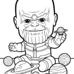 coloriage Thanos à imprimer pour enfant de 10 ans