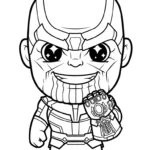 coloriage Thanos à imprimer pour enfant de 4 ans