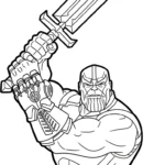 coloriage Thanos pour enfants a imprimer gratuit