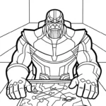 coloriage Thanos à imprimer pour enfant de 10 ans