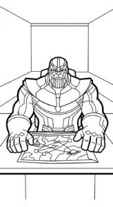 coloriage Thanos à imprimer pour enfant de 10 ans