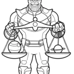 image pour coloriage Thanos enfant
