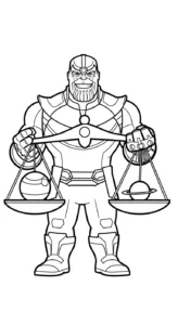 image pour coloriage Thanos enfant