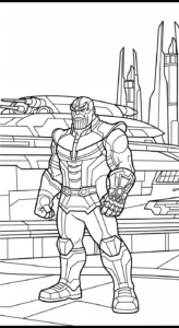 coloriage Thanos à imprimer pour enfant de 2 ans