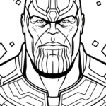 coloriage Thanos educatif pour enfant