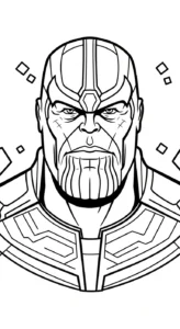 coloriage Thanos educatif pour enfant