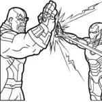 coloriage Thanos pour bebe a imprimer