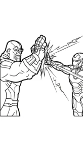 coloriage Thanos pour bebe a imprimer